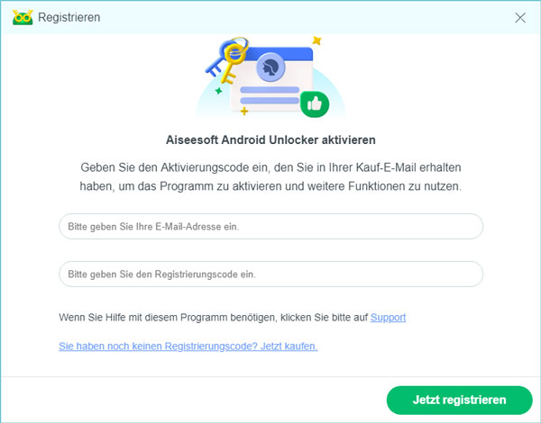 Android Unlocker aktivieren