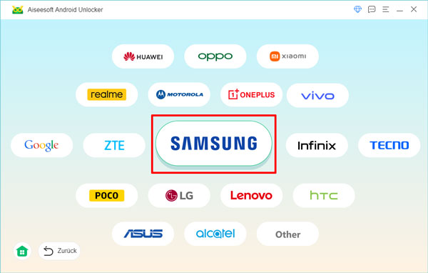 Samsung Marke auswählen