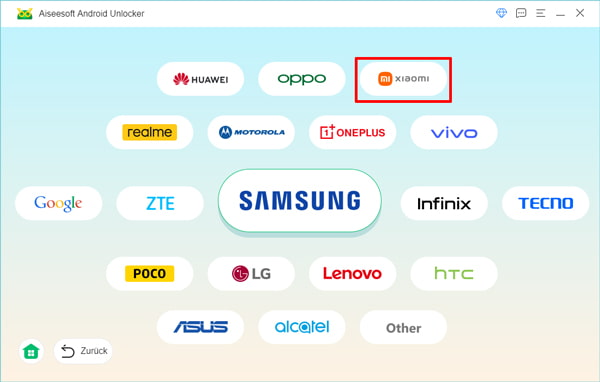 Xiaomi Marke auswählen