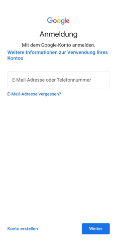 Google Konto anmelden