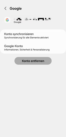 Google-Konto entfernen