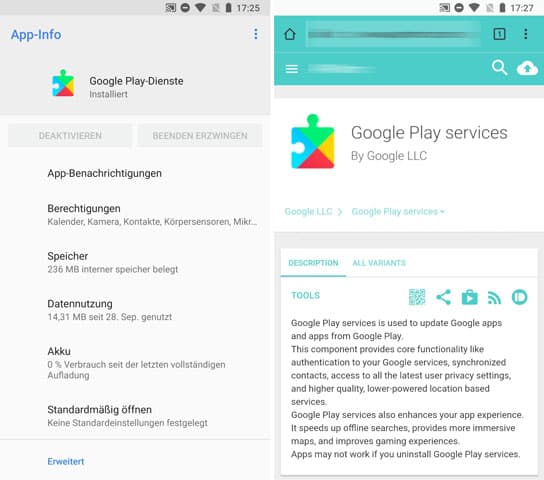 Google Play Dienste aktivieren