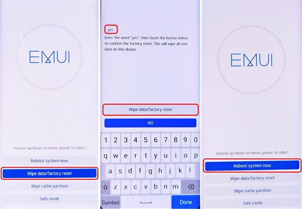 Huawei zurücksetzen für EMUI 9.1 und früher