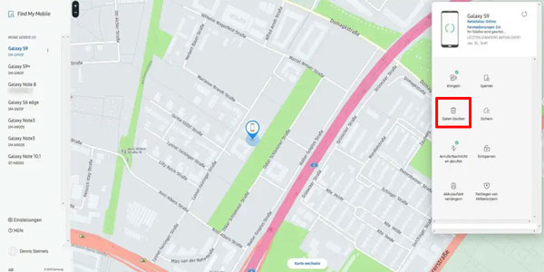 Samsung mit Find My Mobile zurücksetzen