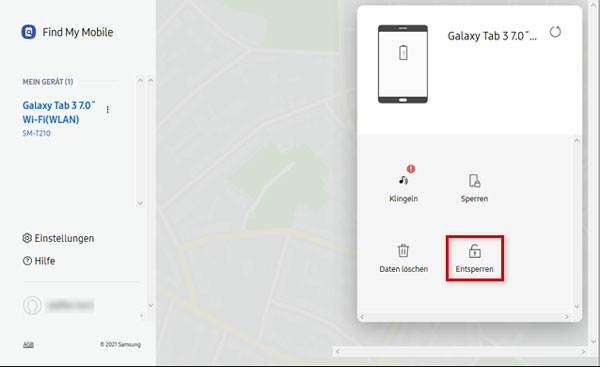 Samsung-Tablet entsperren