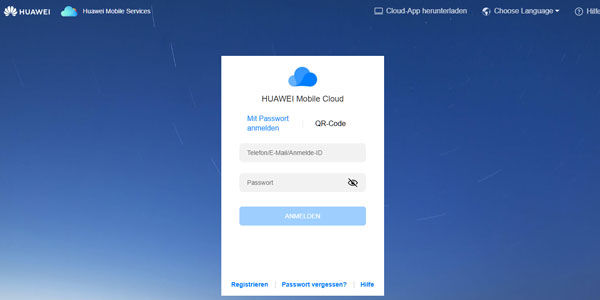 Sich bei Huawei Cloud anmelden