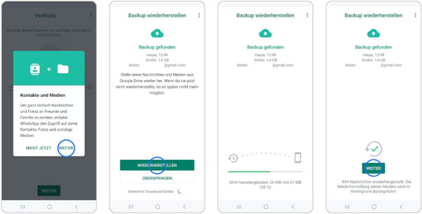 Huawei WhatsApp Backup auf Samsung wiederherstellen