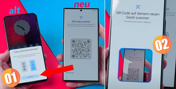 QR-Code mit altem Samsung scannen