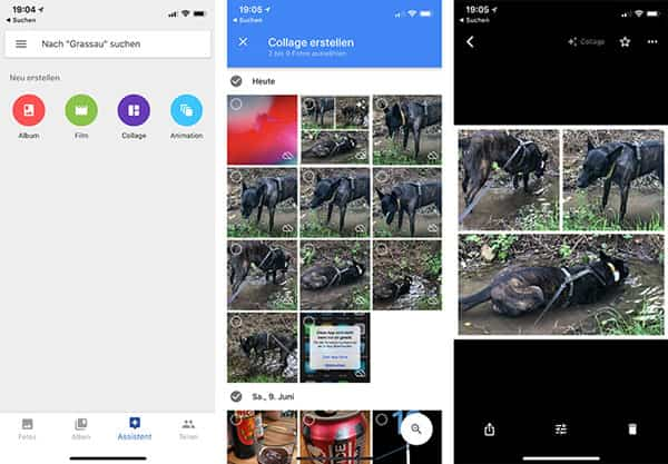 iPhone-Collage erstellen mit Google Fotos