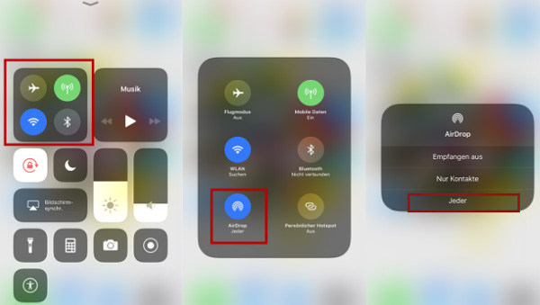 AirDrop auf iPhone aktivieren