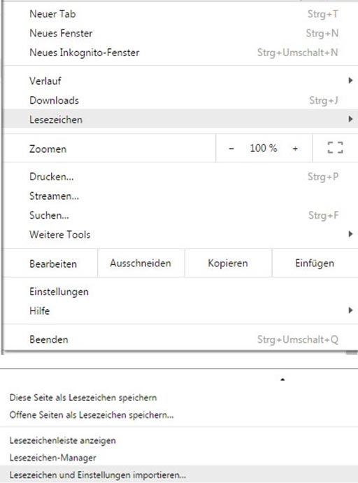 Die Lesezeichen von iCloud auf Internet Explorer exportieren