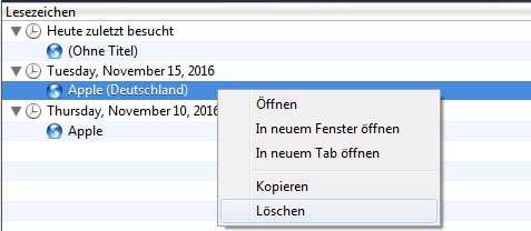 Safari Verlauf auf Windows löschen