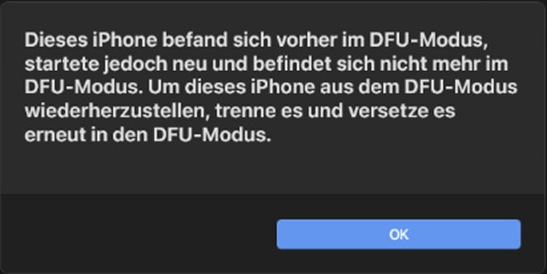 Verwendung des DFU-Modus