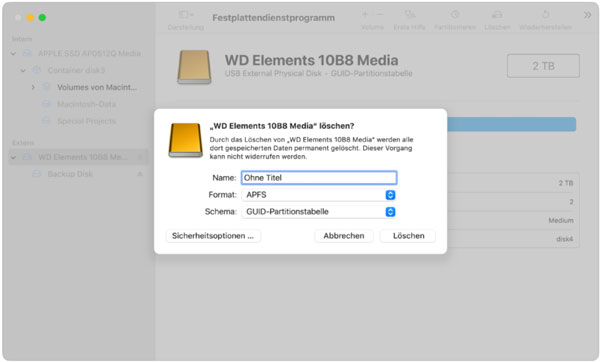 USB-Stick auf Mac formatieren