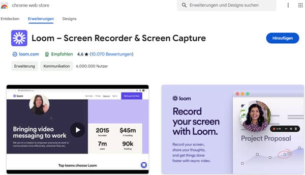 Loom Chrome Screen Recorder