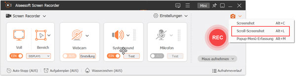 Scroll Screenshot aktivieren