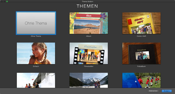 iMovie-Thema ändern