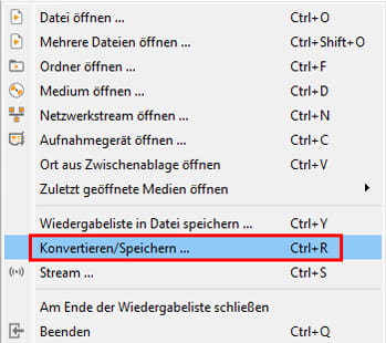 VLC Dateien in MP3 zukonvertieren